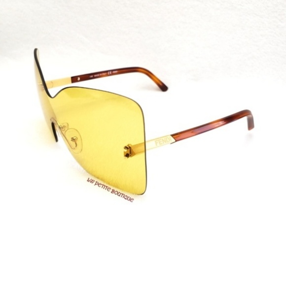 Fendi Oversized Rimless/Shield Sunglasses - Picture 4 of 8